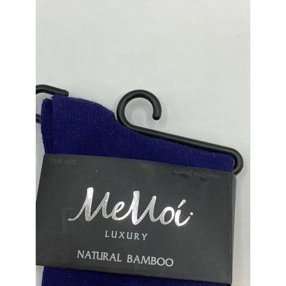 MEMOI Women's Violet Impressions Knit Natural Blend Bamboo Crew Socks SZ OS - Picture 3 of 7